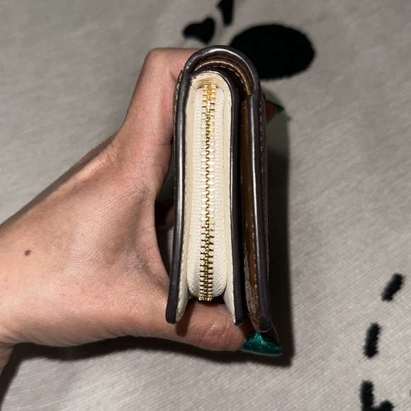 Coach Brown and tan coated canvas with white and brown leather accents Wallet - Picture 5 of 14